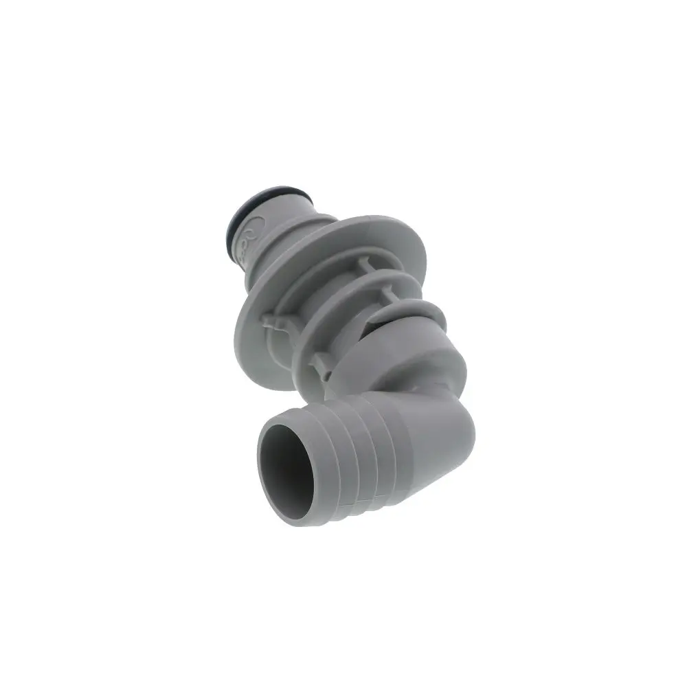 Hfcd431212 Valved Elbow Panel Mount Hose Barb Coupling Insert 3/4 Id Barb 3