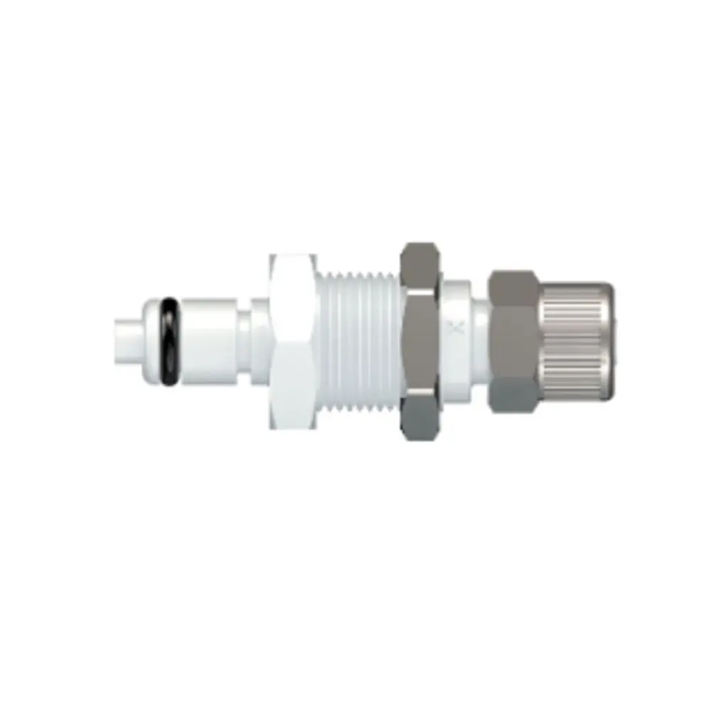 Linktech 20Ac Series Panel Mt. Male, Valved, 1/4" Ptf, Natural Acetal, Buna N 1