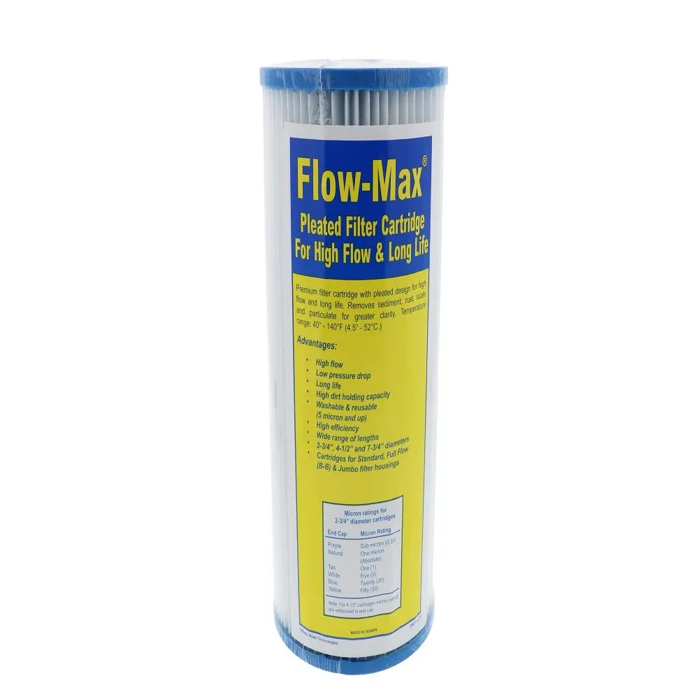 10" × 4-1/2" Bb Flow-Max Pleated - 50 Mic Filter 1