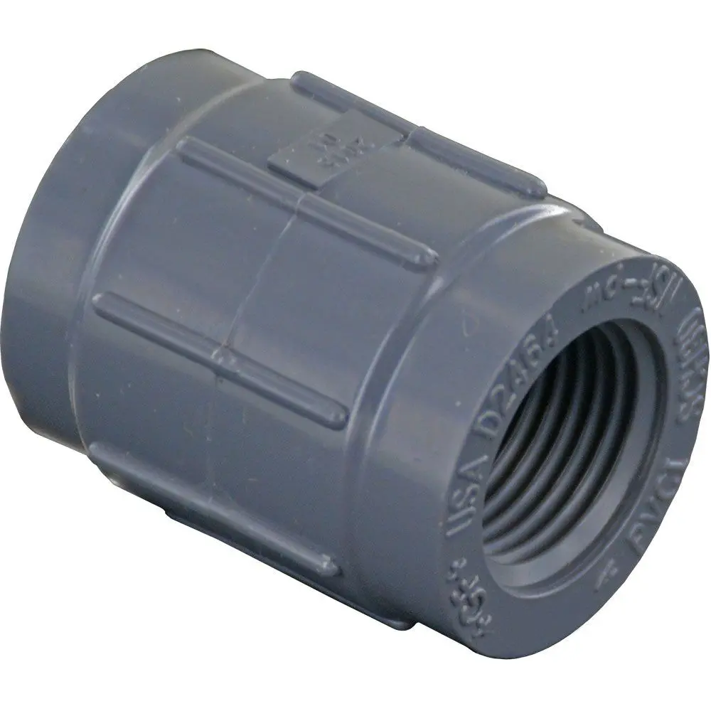 Schedule 80 Pvc Coupling 1/2" Fpt 1