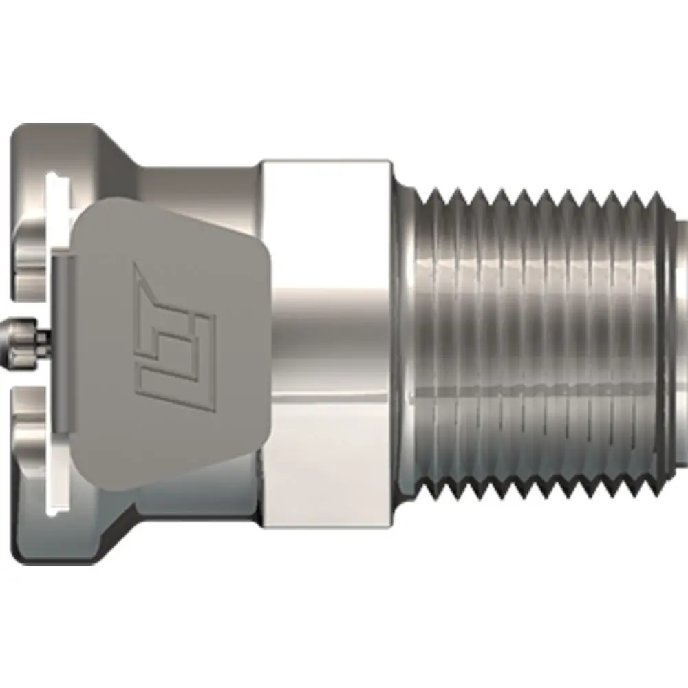 Linktech 40Cb Series Male Thread Female, Valved, 1/4" Bspt, Chrome Brass, Buna N 1
