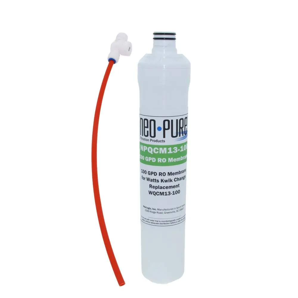 Neo-Pure Kwik Change 13" Ro Membrane Filter 100 Gpd Replacement For Watts Wqcm13-100 1