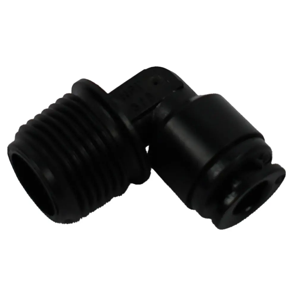 Black - Male Elbow Acetal  1/4 Qc X 3/8 Mnpt 1
