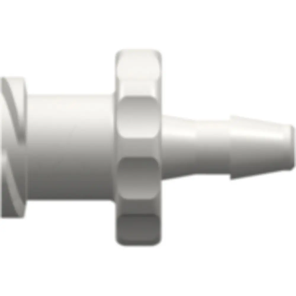 Linktech Female Luer Thread Style To 200 Series Barb, 3/32" (2.4 Mm) Id Tubing, White Nylon 1