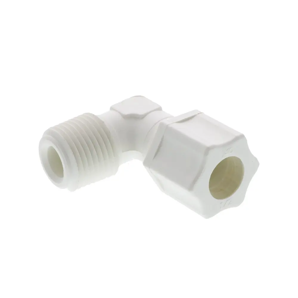 Jaco 40-8-8-P-Pg Polypropylene Male Elbow 1/2 Od Tube X 1/2 Mpt 1