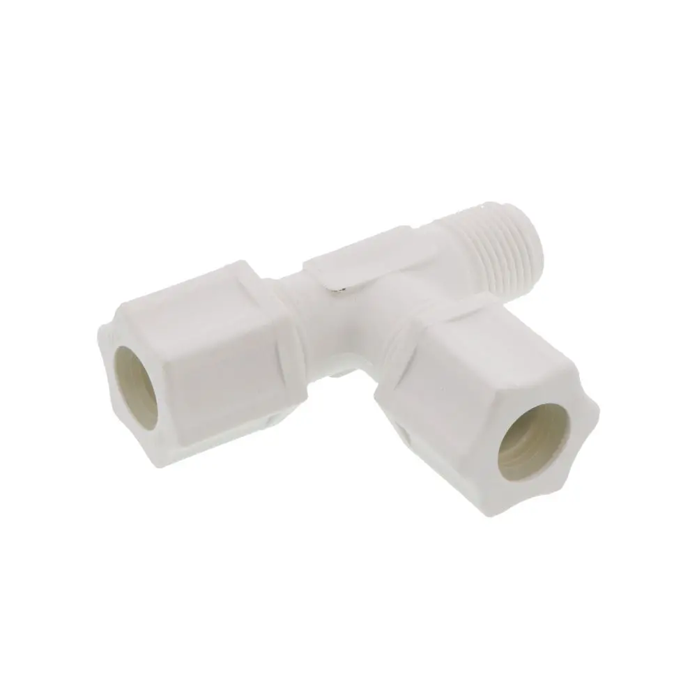 Jaco 75-8-6-P-Pg Polypropylene Male Run Tee 1/2 Od Tube X 3/8 Mpt 1