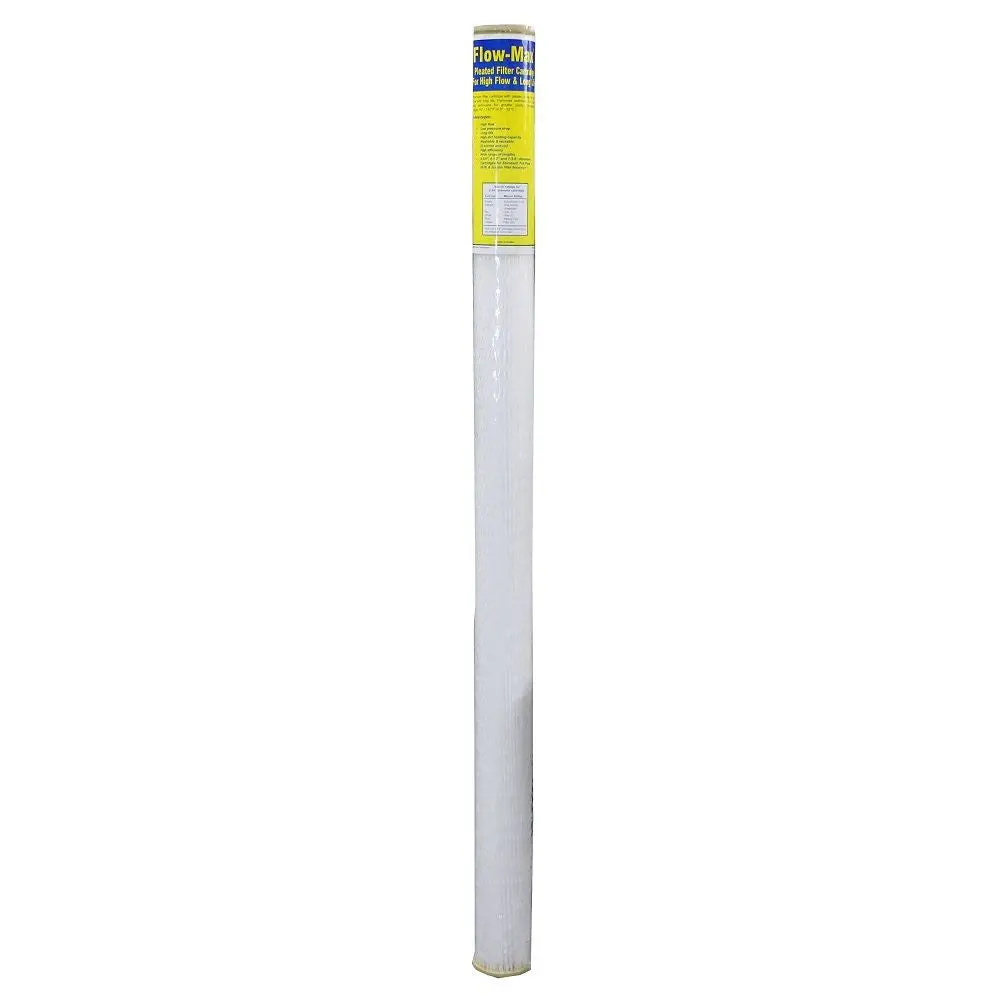 40" X 2-3/4" Flow-Max Pleated Poly - 1 Mic 1