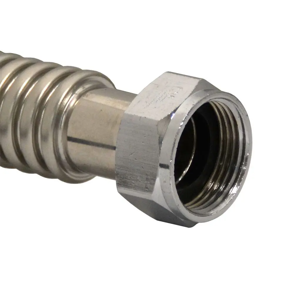 Stainless Steel Flexible Water Softener Connector 1-1/4"Fpt X  3/4Ftp X 24"L 2