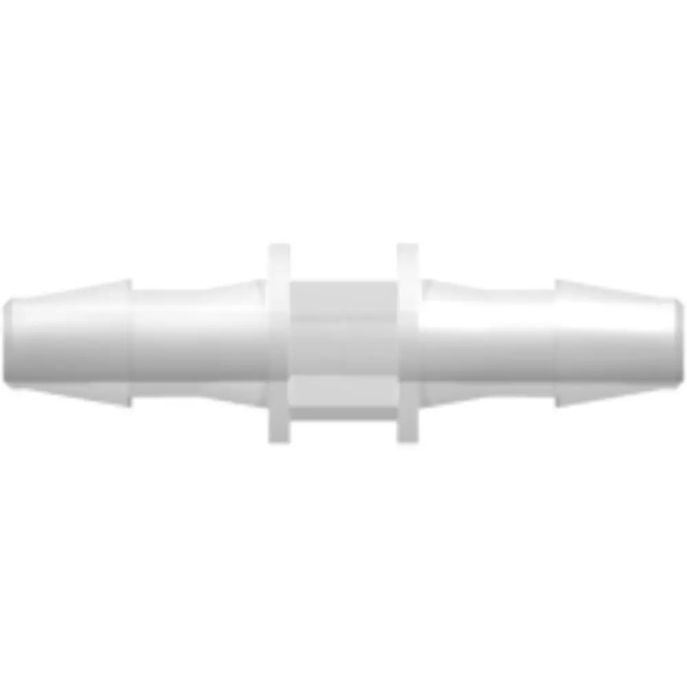 Linktech Straight Through Tube Fitting With 200 Series Barbs, 3/32" (2.4 Mm) Id Tubing, Natural Polypropylene 1