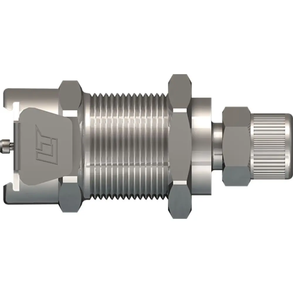Linktech 40Cb Series Panel Mt. Female, Valved, 1/4" Ptf, Chrome Brass, Buna N 1
