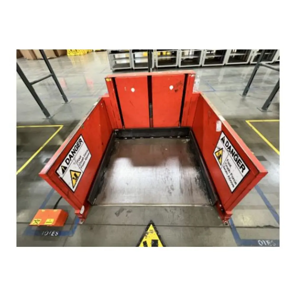 Used Pallet Lift Table 2,500 Lb Load Capacity W/ Foot Switch Controller 1