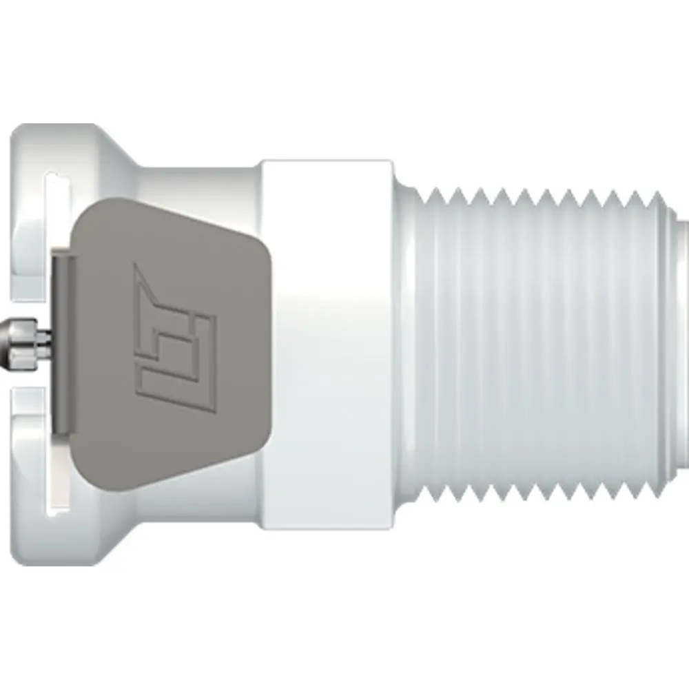 Linktech 40Ac Series Male Thread Female, Valved, 1/4" Bspt, Natural Acetal, Buna N 1