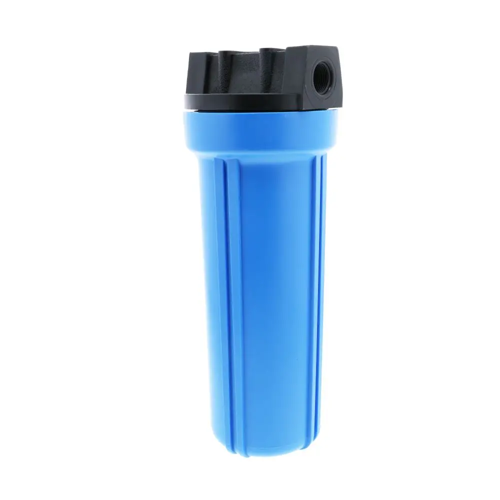 10" Slim Line Filter Housing Blue Sump/Black Boss Cap 1/2" No Pr - 1/2" Fpt 1