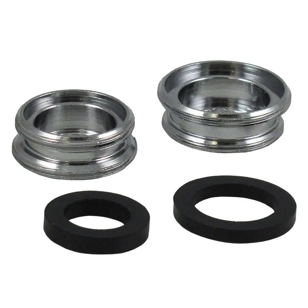 Faucet Adapter Kit For Diverter Valve And Aerator - 15/16" Male X 55/64" Male Thread Lead Free Chrome Plated Brass W/ O-Ring 1