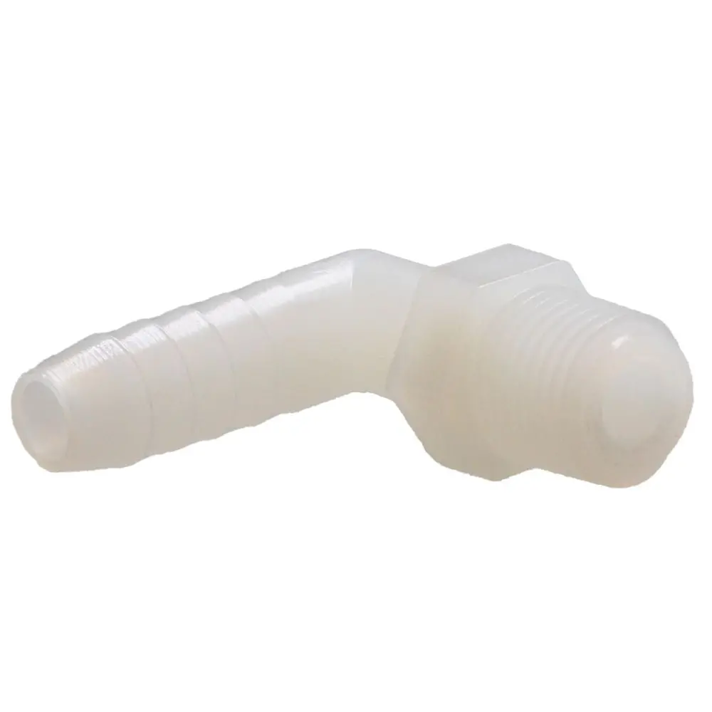 Male Elbow Barb X Male Npt - 5/8" Hb X 3/8" Mnpt - Natural Nylon 3
