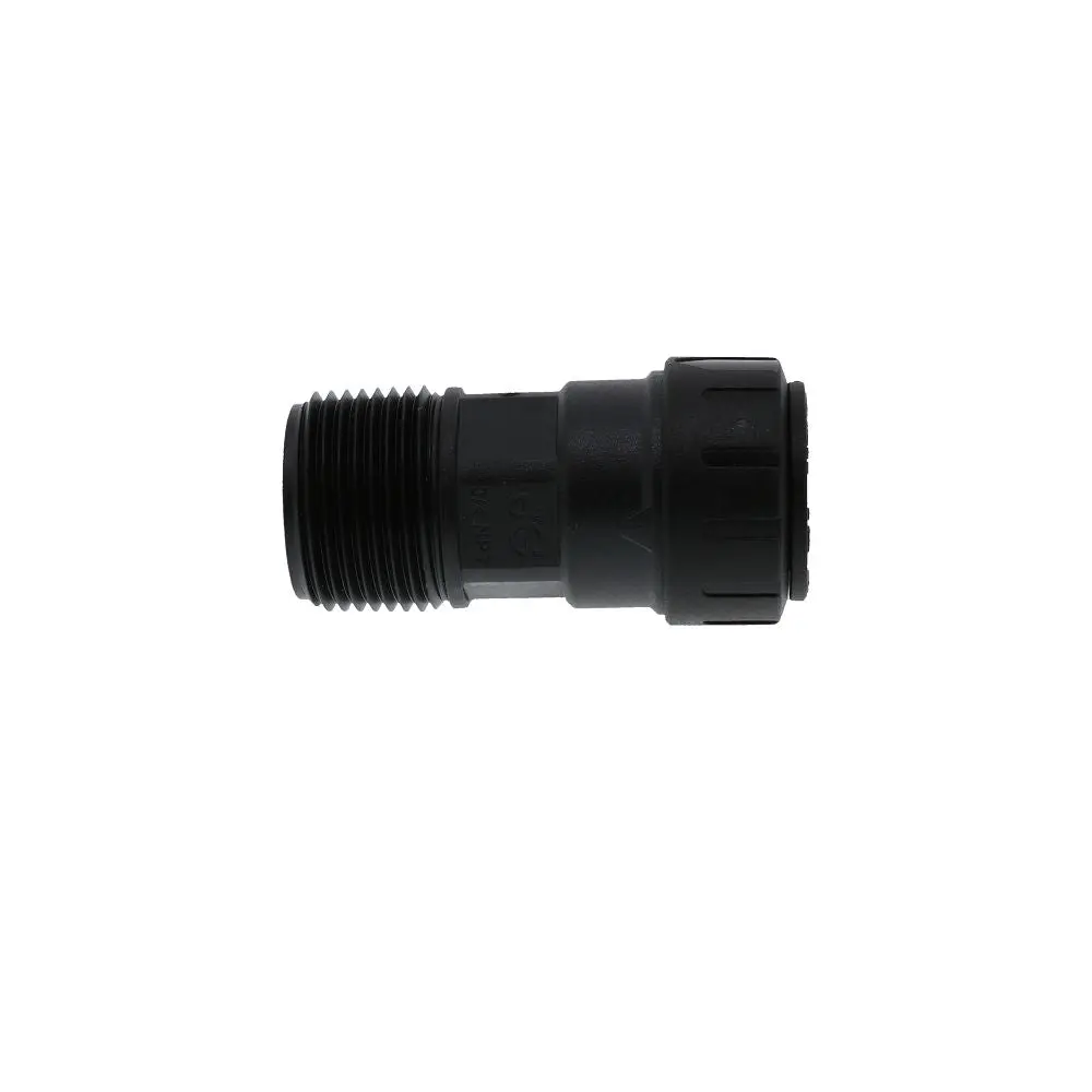 John Guest Black Male Connector - 1/2 Cts X 3/4 Npt 1