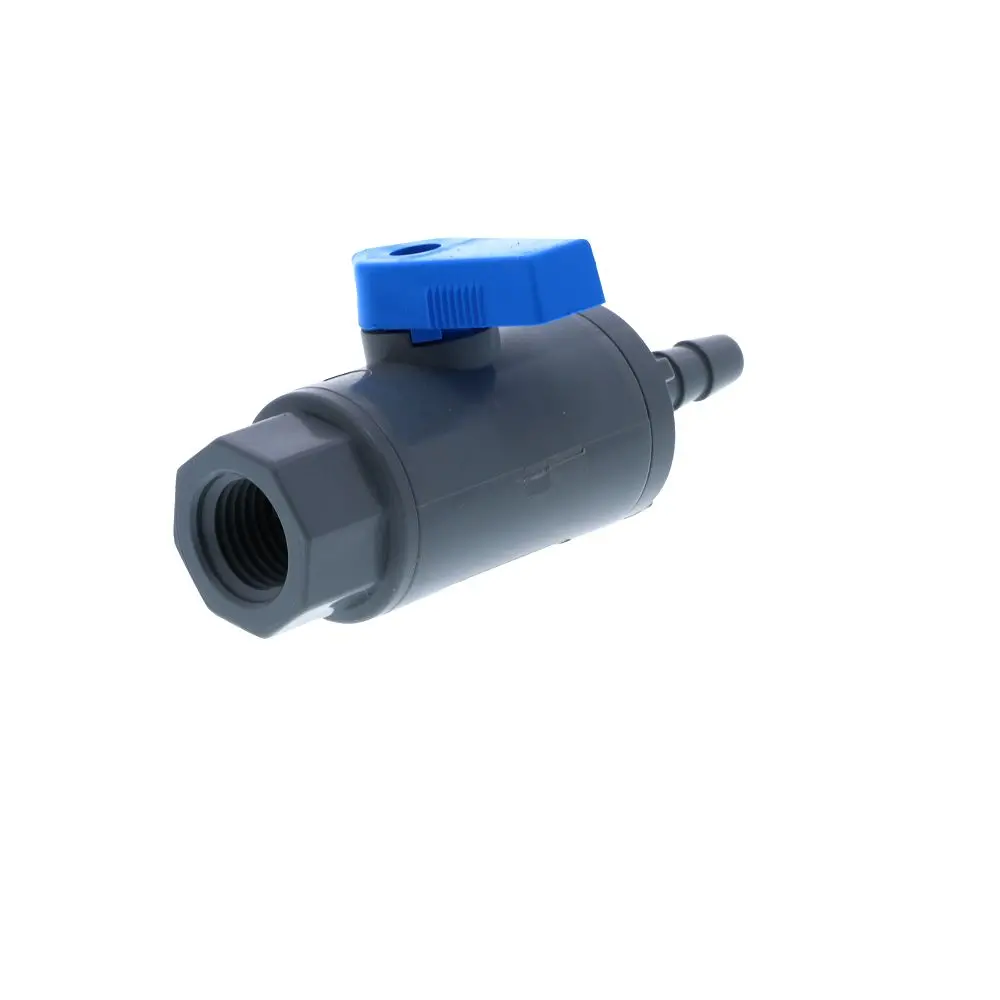 Smc Inline Ball Valve Pvc Fnpt/Barb - 1/4 Id Barb X 1/4 Fnpt 1