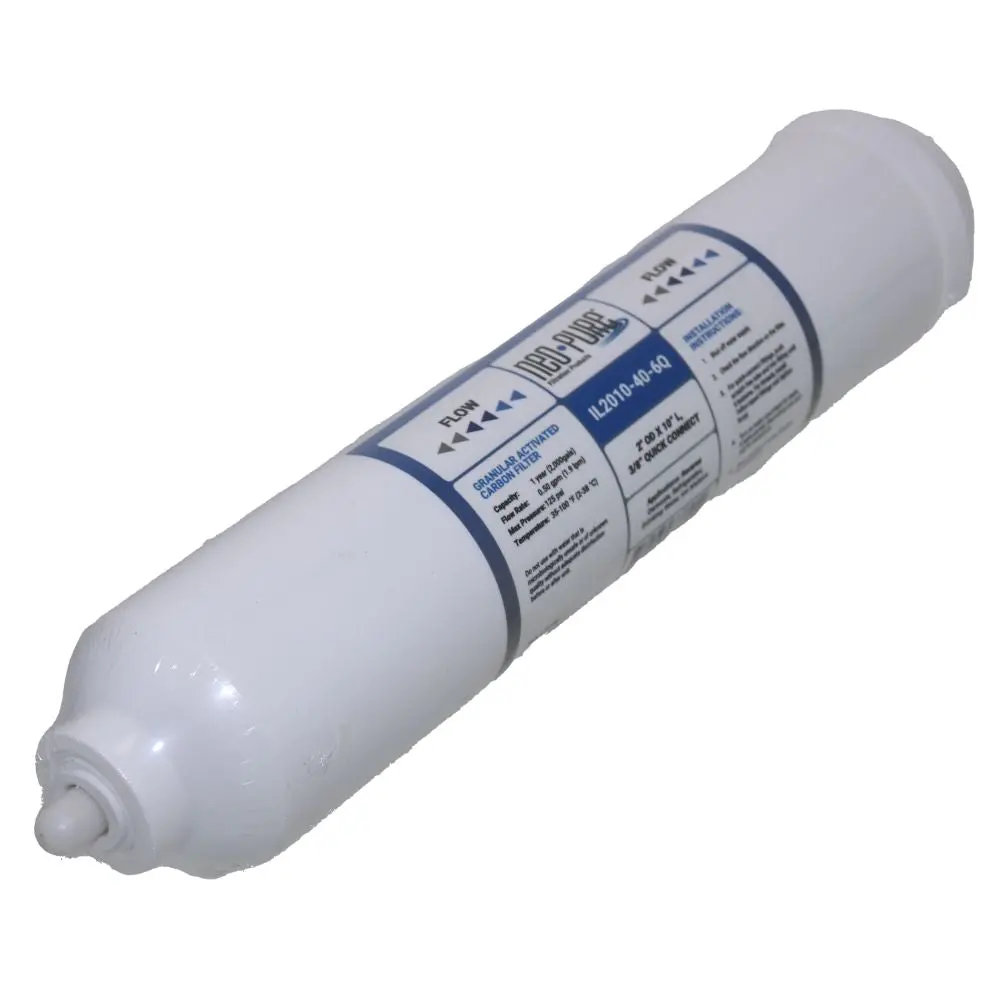 Neo-Pure Inline 2X10 10Mic Postfilter Gac Cto 3/8" Quick-Connect 2