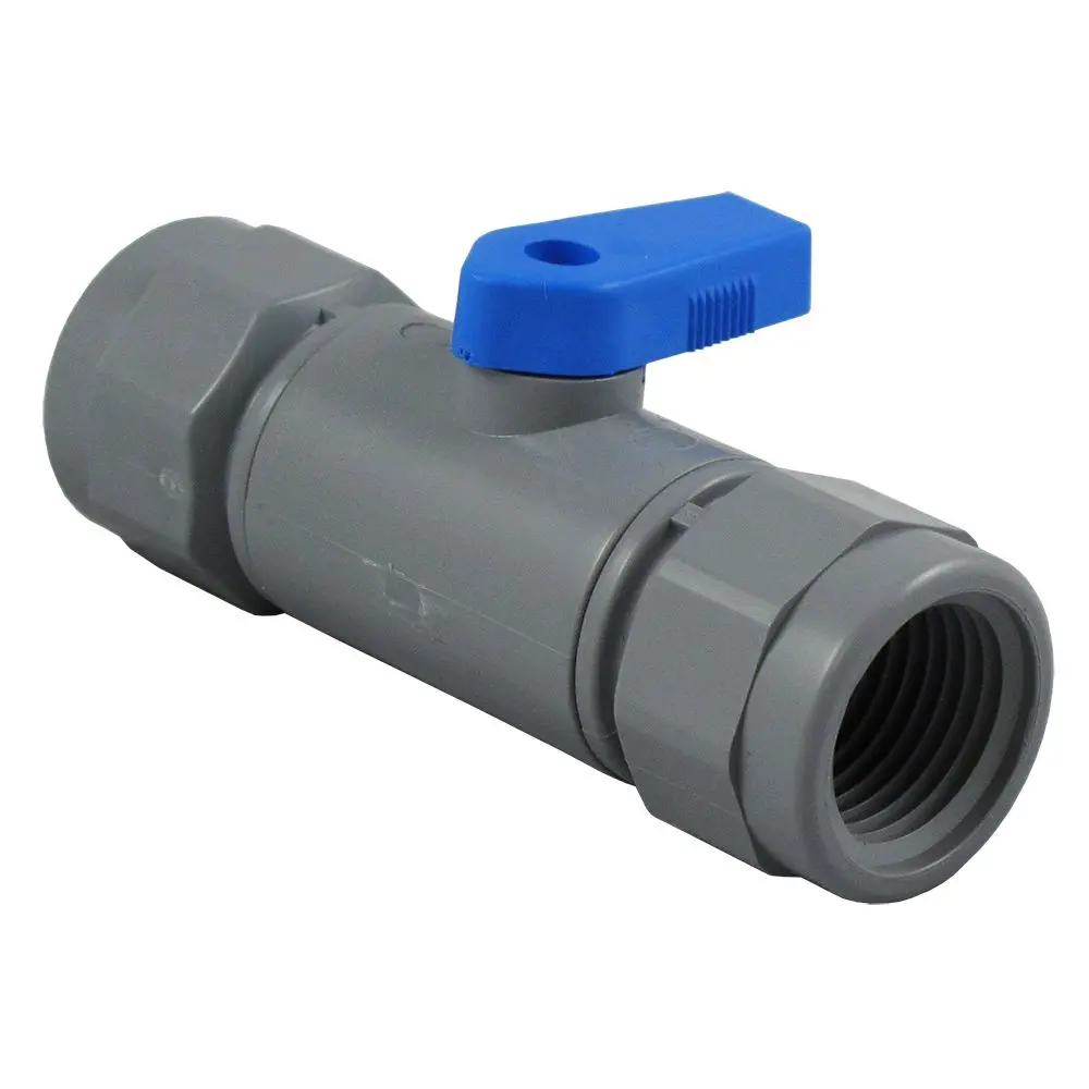 Inline Ball Valve Pvc - 1/2 Female Npt X 1/2 Female Npt 1