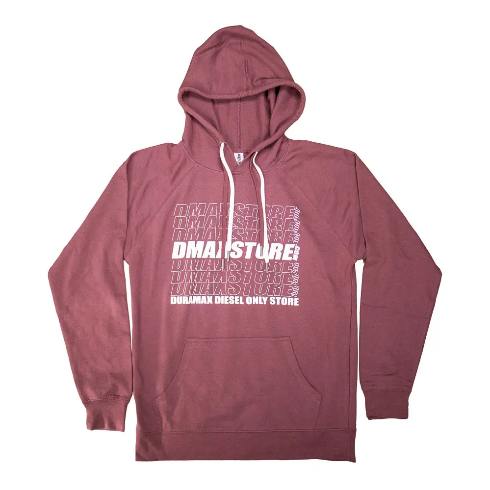 Ladies Dmaxstore Stacked Lightweight Hooded Sweatshirt Port 1