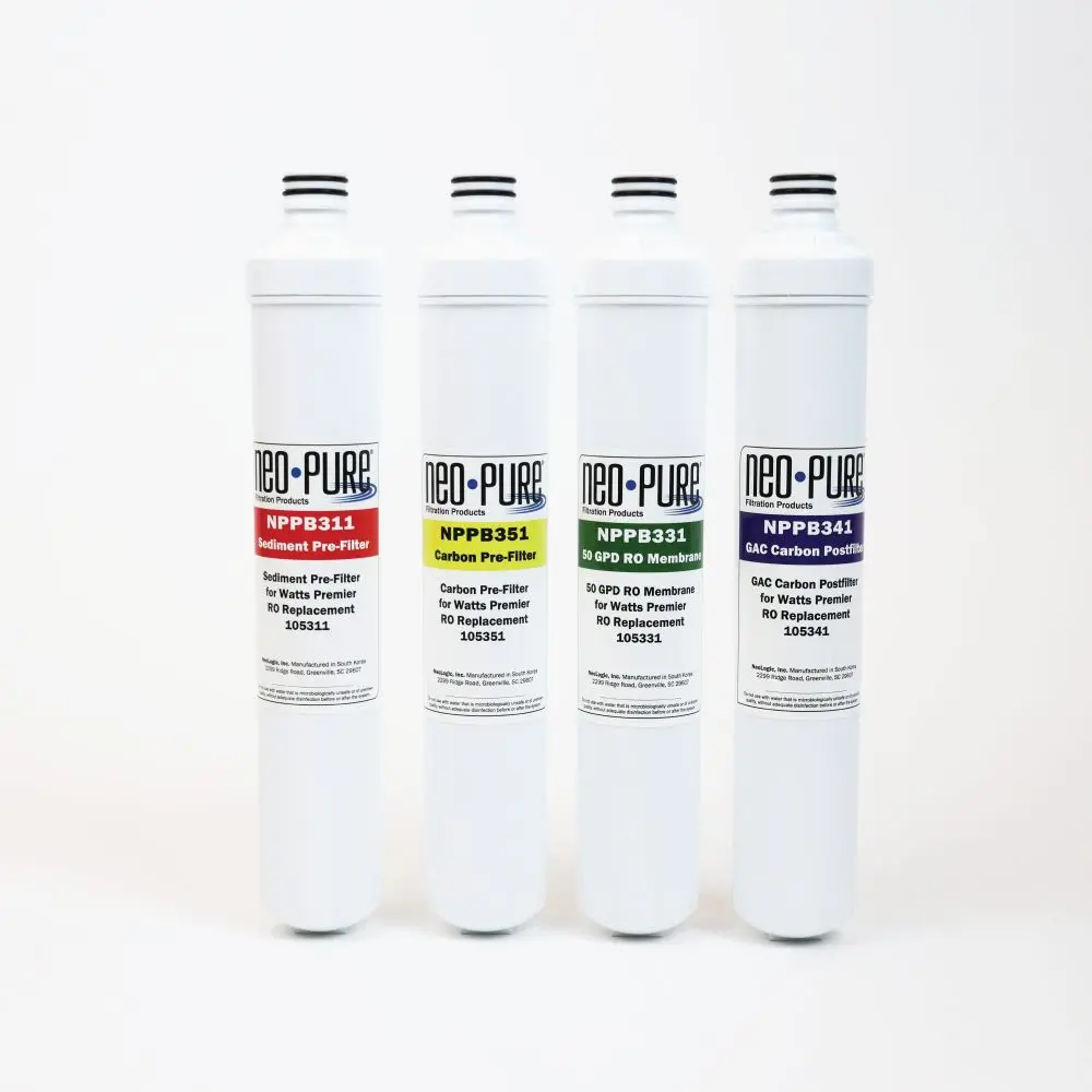 Neo-Pure Ro Pure Plus Voc 4 Pack Filter Kit Replacement For Watts Premier 531160 2