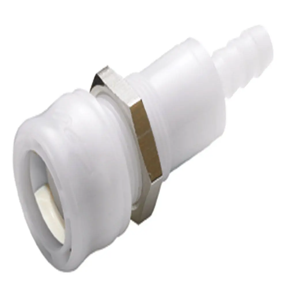 Bacd16004 Valved In-Line Panel Mount Hose Barb Breakaway Coupling Body 1/4 Id Barb 1