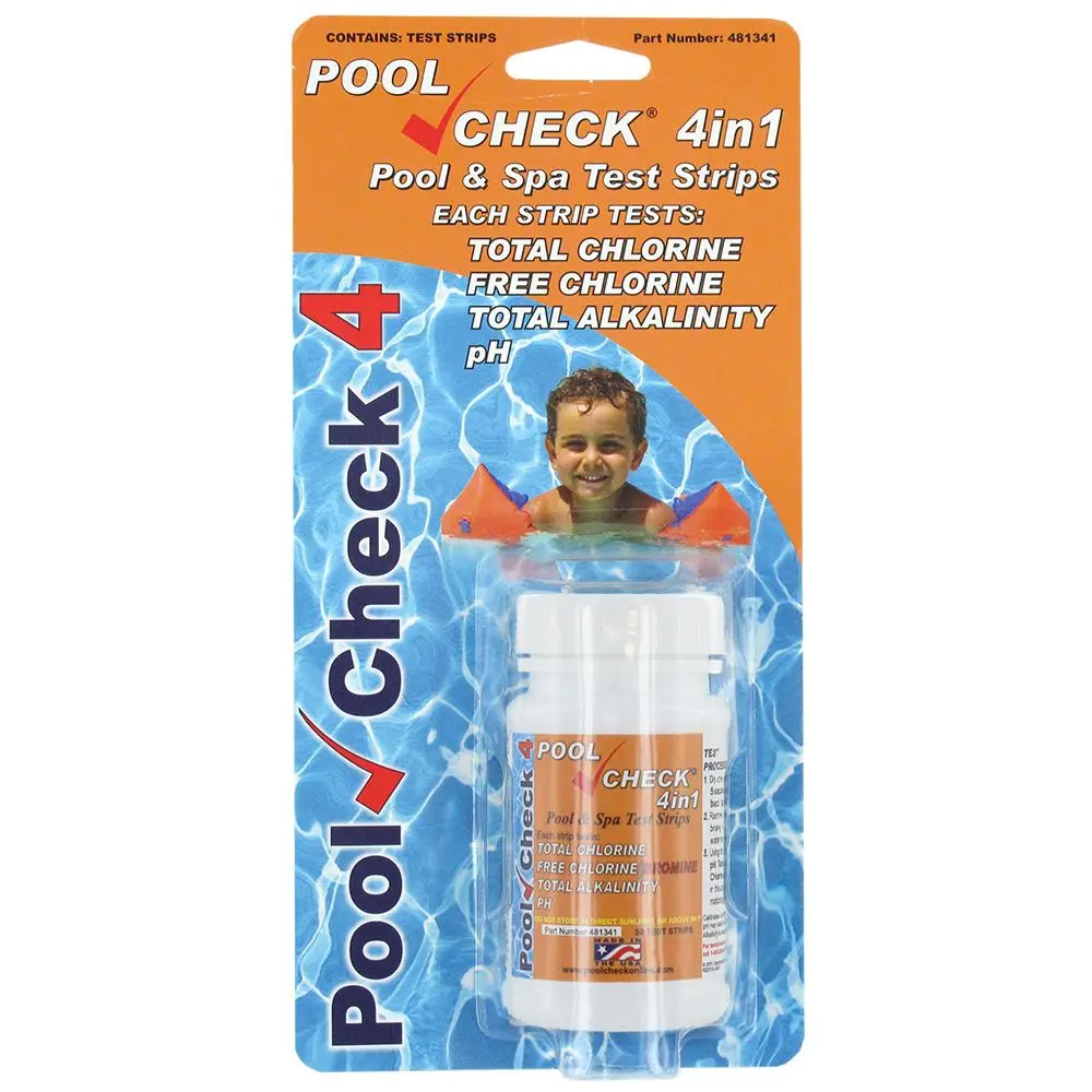 Pool Check 4 Test Strips 4 In 1 50 Per Bottle 1