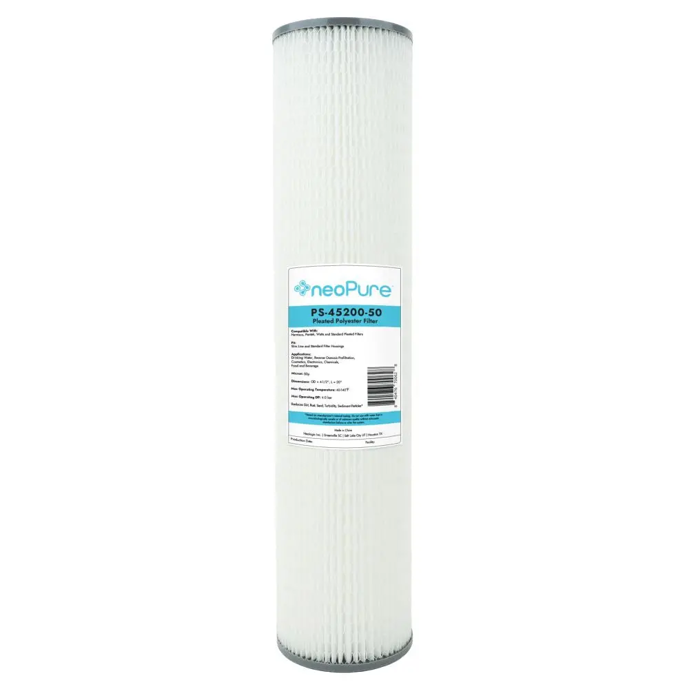 Neo-Pure Ps-45200-50 20" Bb High Efficiency Pleated Filter 50 Micron 1