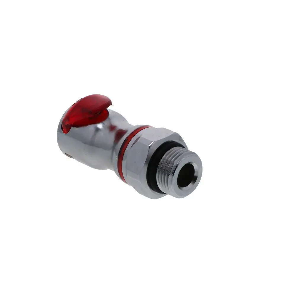 Lq6d30008red Valved Straight Thread Liquid Cooling Coupling Body 1/2 Sae Warm Red 3