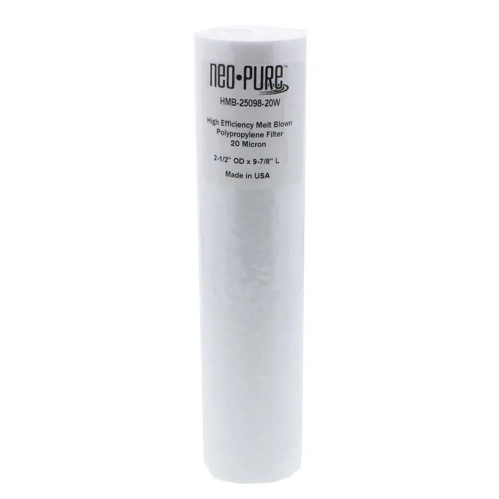 Neo-Pure Hmb-25098-20W 9-7/8" High Efficiency Meltblown Filter 20 Micron 2