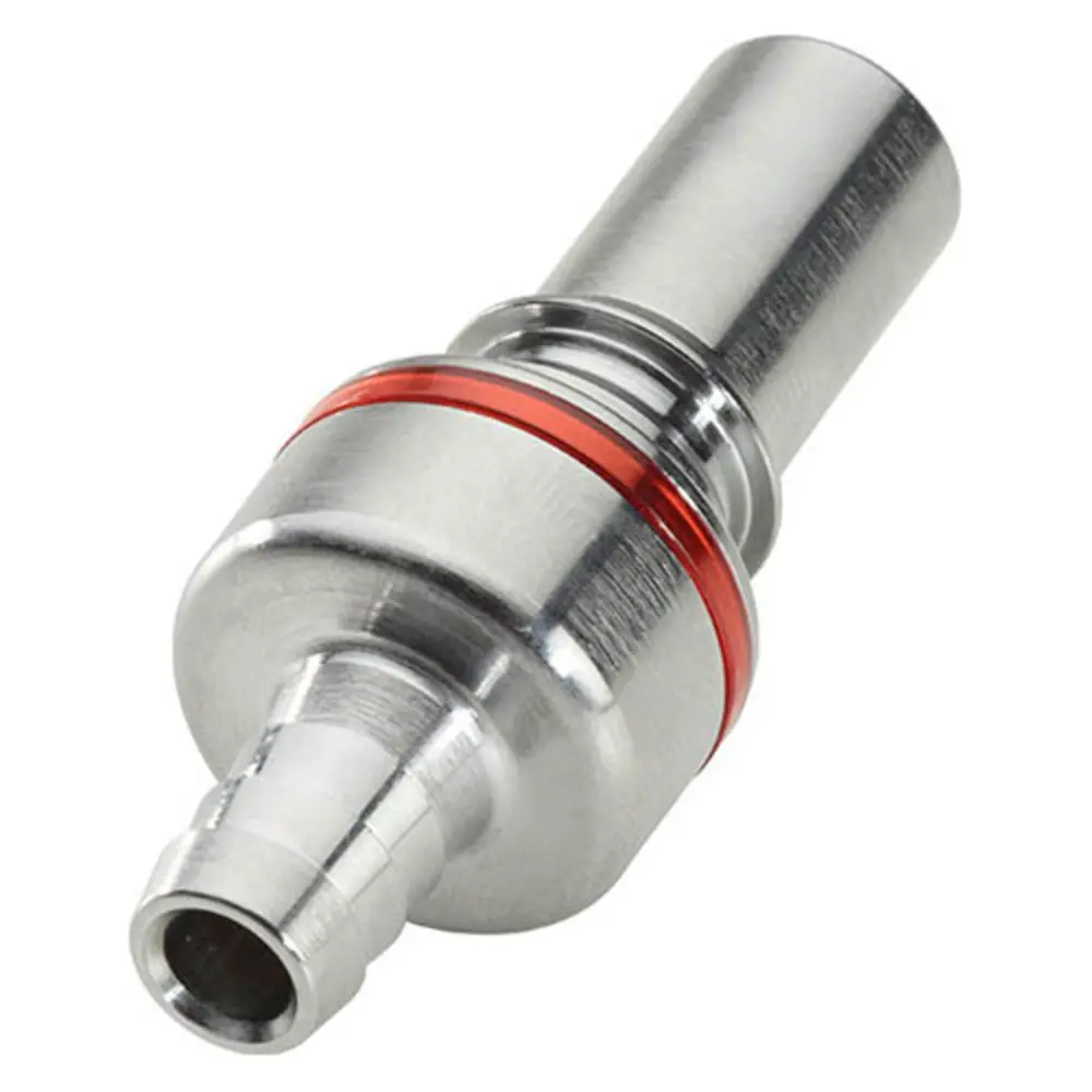 Lq6d22008red Valved In-Line Liquid Cooling Coupling Insert 1/2 Id Barb Warm Red 1