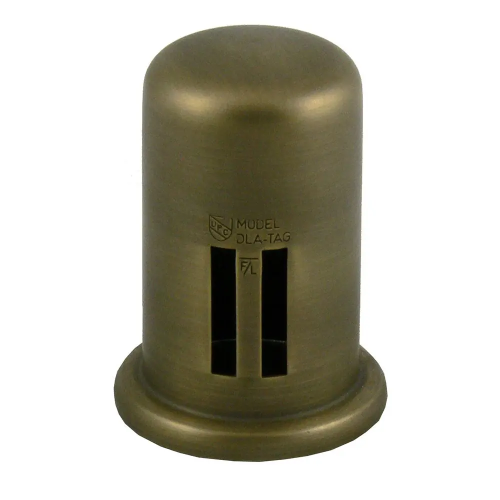 Brass Cover Cap For Twin Inlet Air Gap - Weathered Brass 1