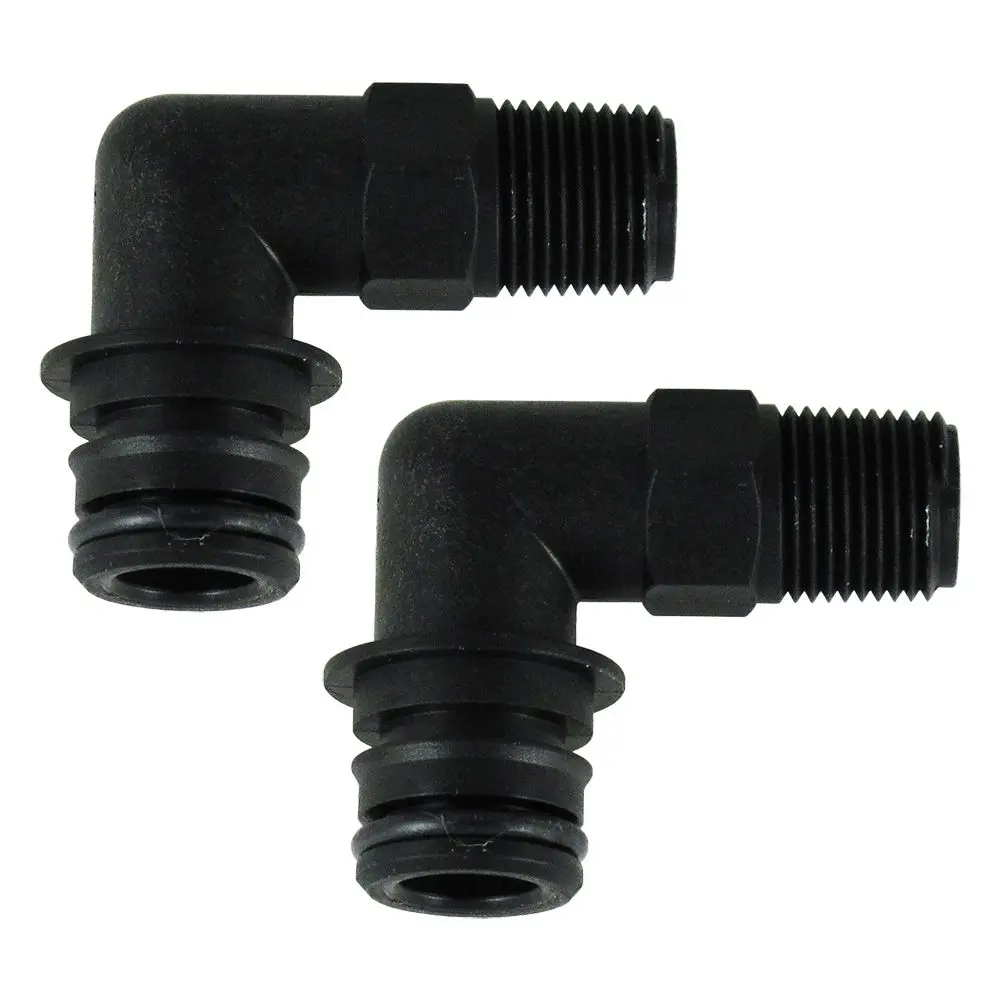 3/4 Quad Port 90 Deg Elbow X 3/8" Npt Male Thread Fittings (Pair) 1