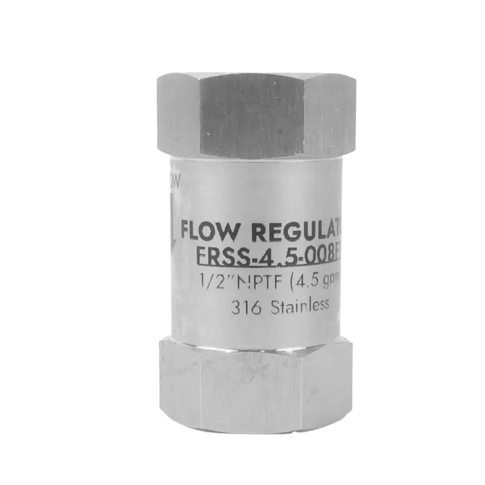 Neo-Pure Stainless Steel  Flow Restrictor 4.5 Gpm 316Ss 1/2" Fpt X Fpt 1