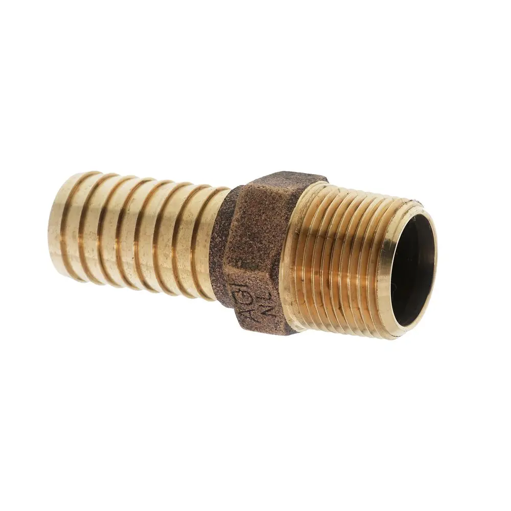 Brass Hose Barb Male Adapter Lead-Free 1 Mipt X 1 Barb 1