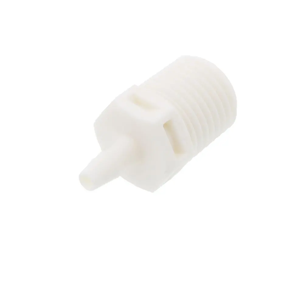 N8s430 Straight Fitting White Nylon 1/4 Npt X 1/8 Hb 1