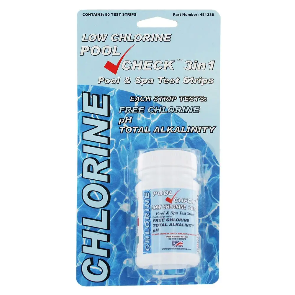 Pool Check Low Chlorine 3 In 1 (50/Bottle) 1