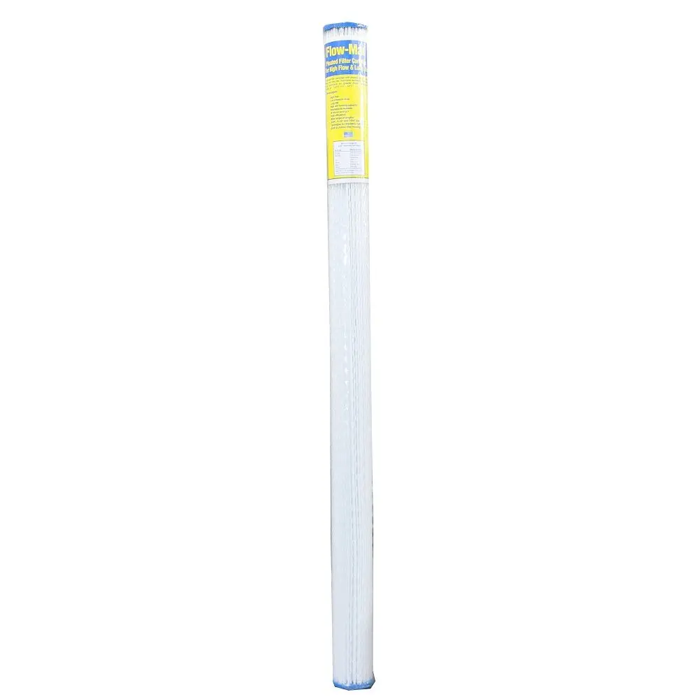 40" X 2-3/4" Flow-Max Pleated Poly - 20 Mic 1
