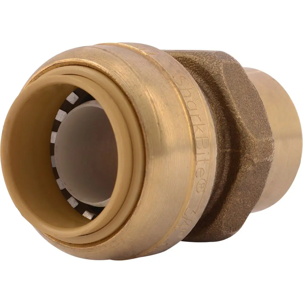 Sharkbite® U092lf Lead-Free Brass Push-To-Connect Female Adapter - 3/4" X 1/2" Fpt Bullnose 1