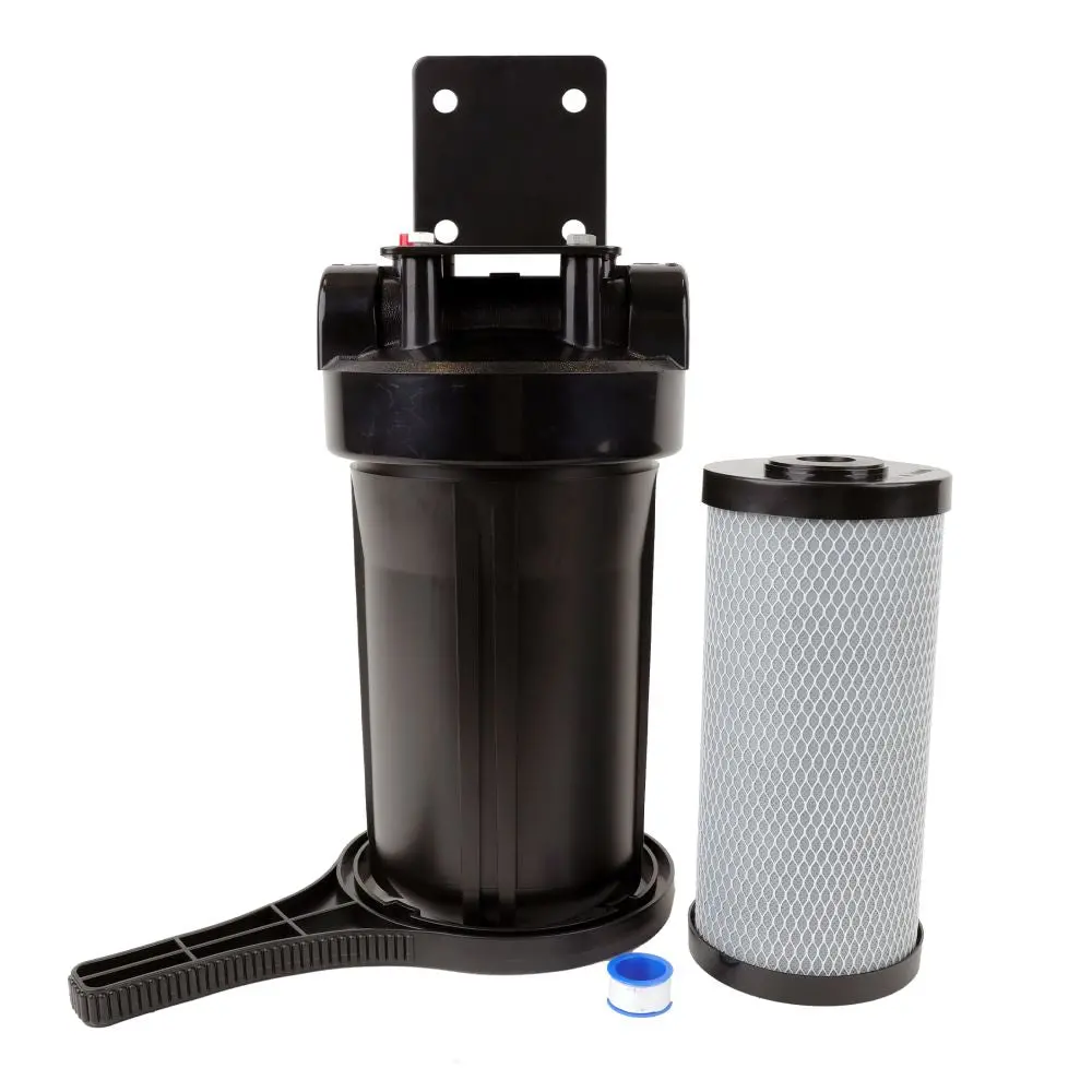 Universal 10” Big Blue Single Filter Housing Diy Kit – Black Cap With Blue Sump (Assembly Required) – Fits Standard 10” X 4.5” Cartridges 1