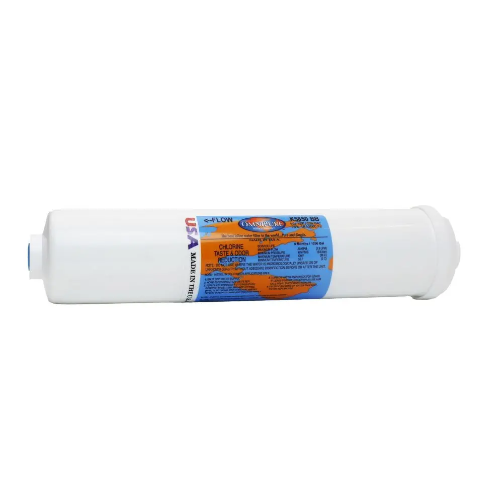 Omnipure Inline Calcite Water Filter 12" X 2.5" 1