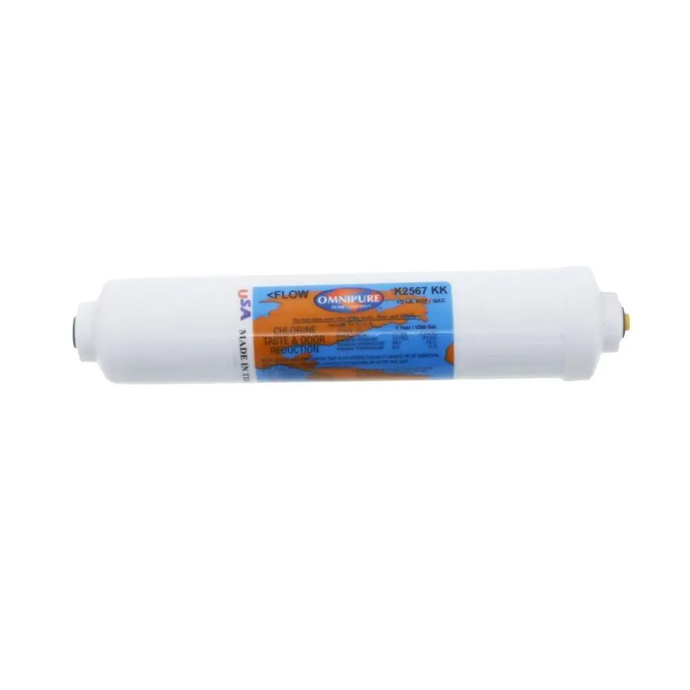 Omnipure Inline K2567-Kk Gac + 0.5Lb Kdf 55 - 10" X 2" Filter - 3/8" Quick Connect 2