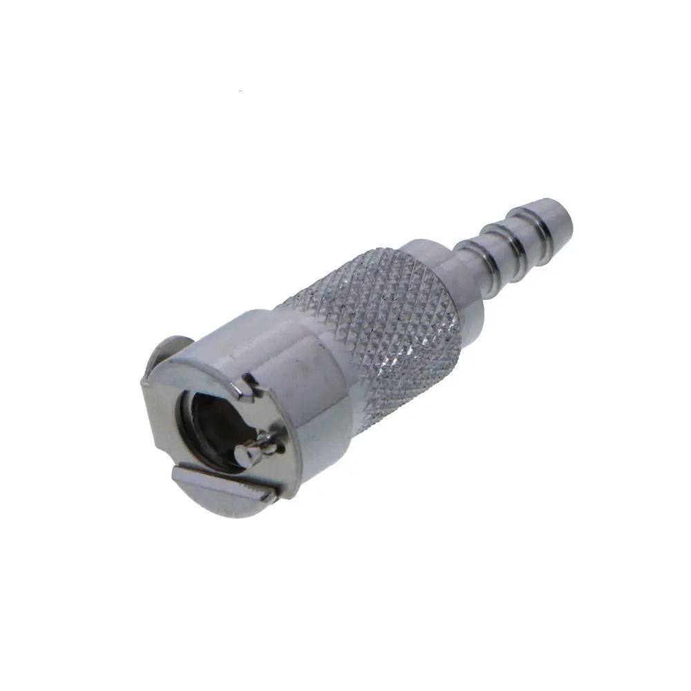 Mcd1703v Valved In-Line Hose Barb Coupling Body 3/16" Id Barb Fkm (Viton) O-Rings 2