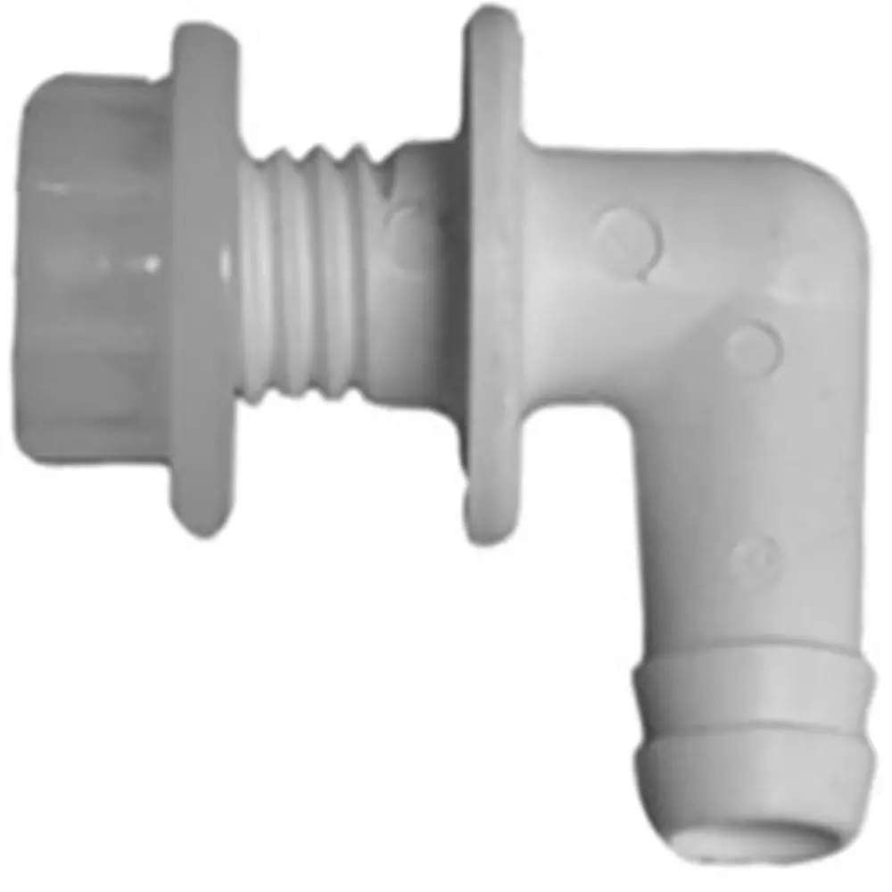 Replacement Water Softener Brine Tank Overflow Adapter - 1/2" Id Barb 1