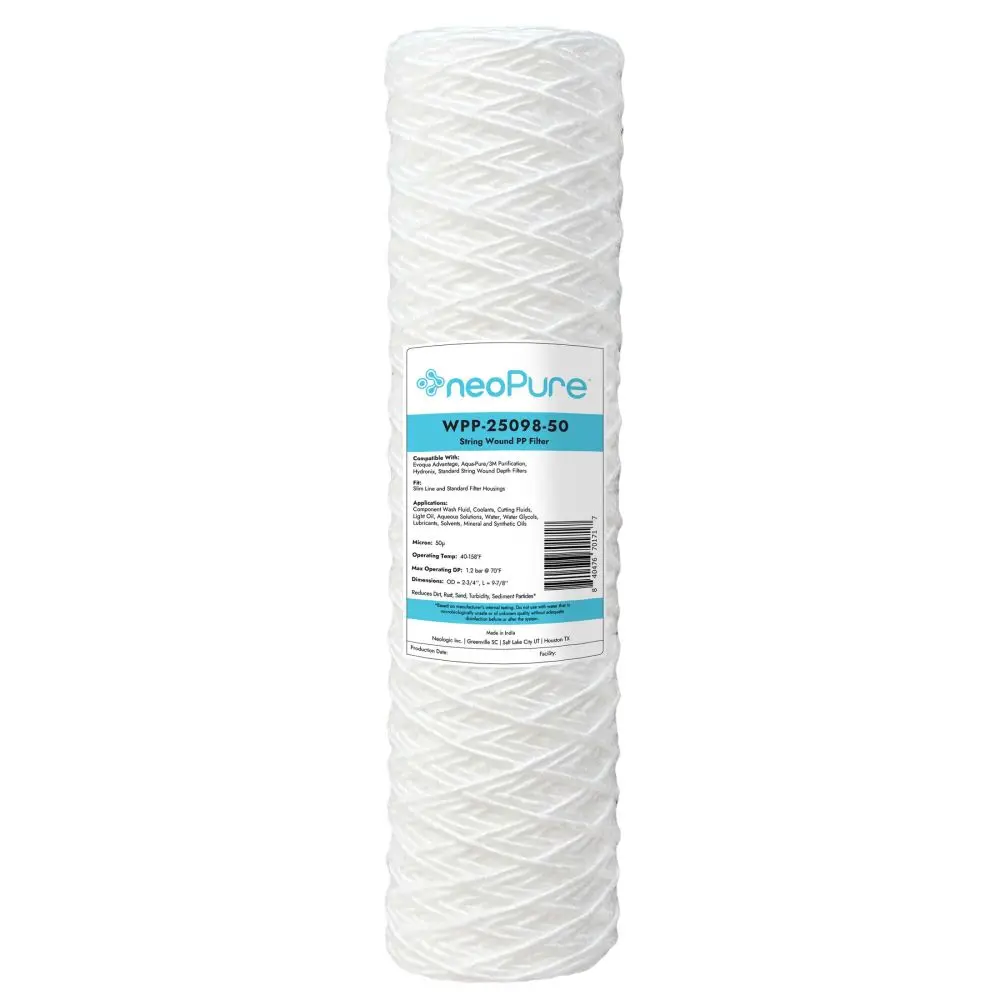 Neo-Pure Wpp-25098-50 10" Surfactant Free String Wound Filter 50 Micron 1