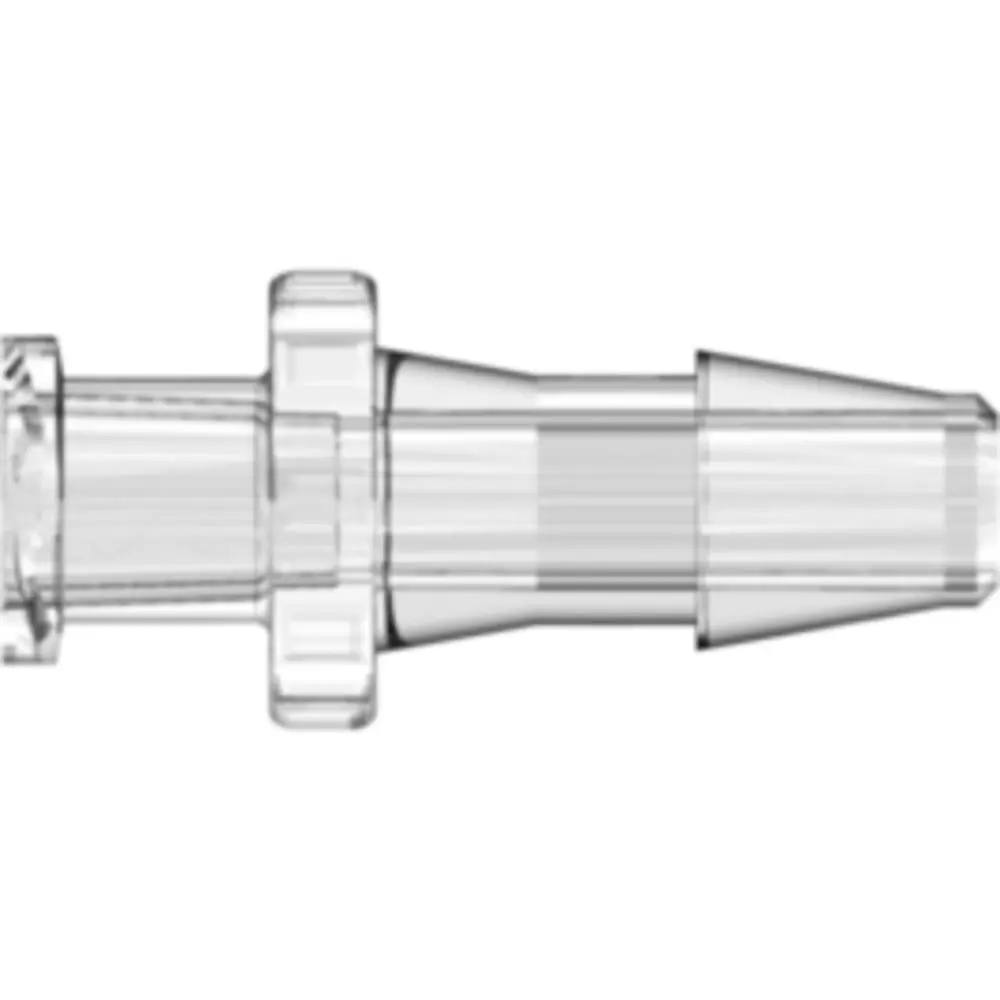 Linktech Female Luer Thread Style To 300 Series Barb, 1/4" (6.4 Mm) Id Tubing, Clear Polycarbonate 1