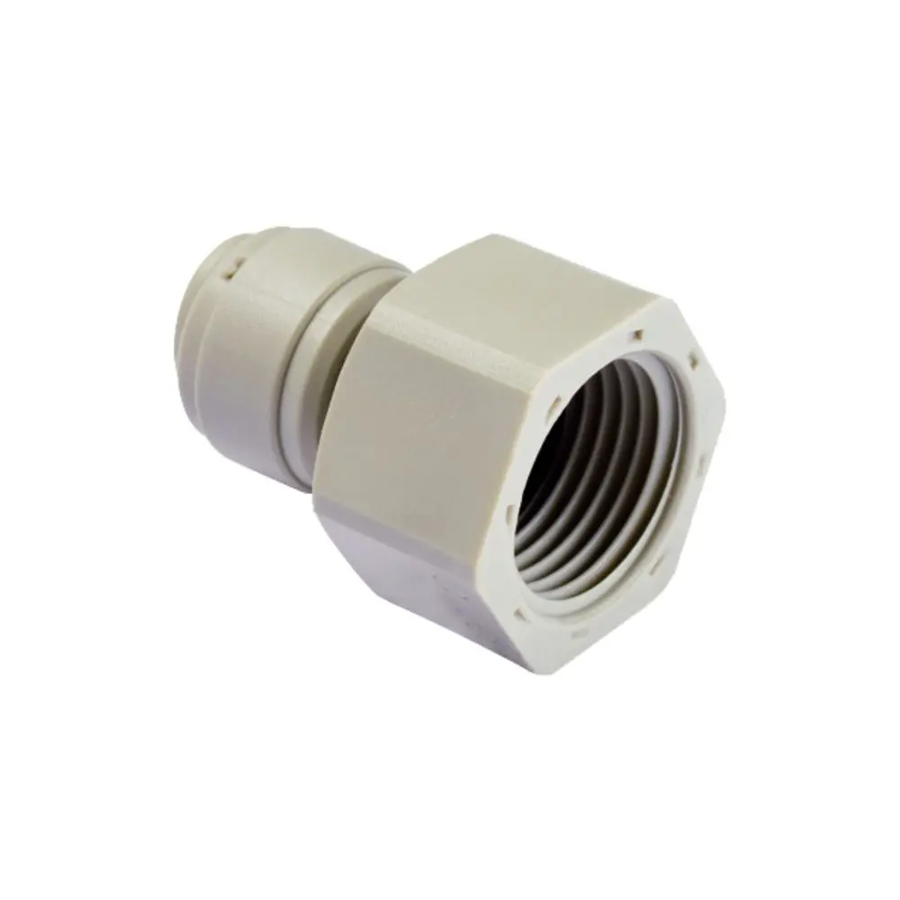 Neofit - Acetal White Female Adapter 8Mm (5/16") Tube X 1/4"Nptf - Flat Type 1