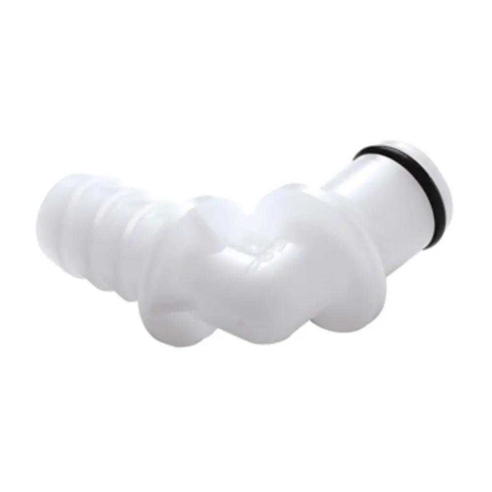 3/8 Hose Barb Valved Elbow Acetal Coupling Insert Epdm Seal 1