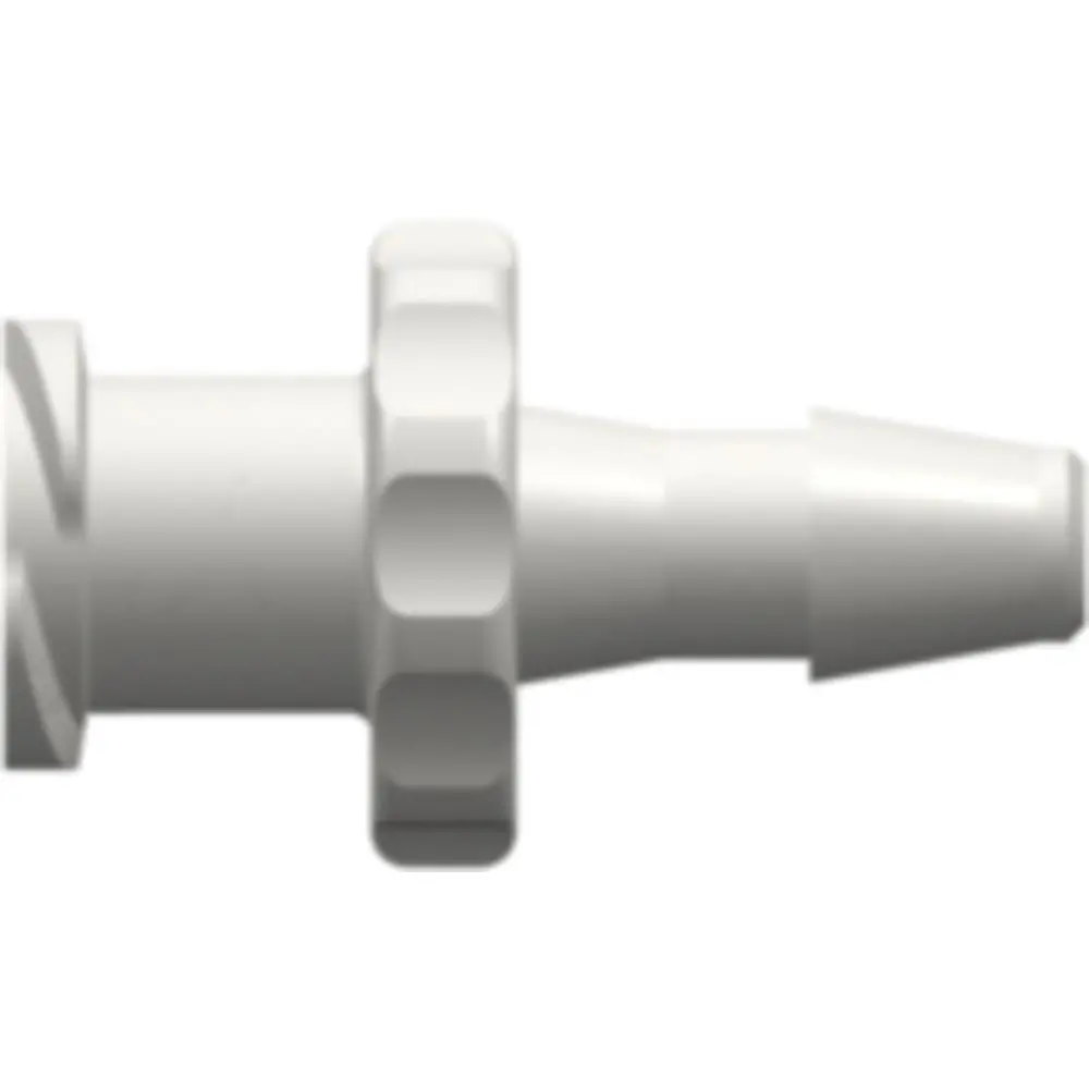 Linktech Female Luer Thread Style To 200 Series Barb, 1/8" (3.2 Mm) Id Tubing, White Nylon 1
