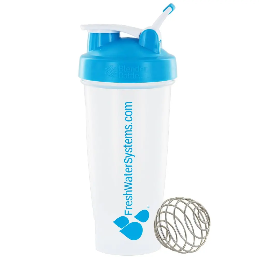 Blenderbottle® Fresh Water Systems Classic 28 Oz Shaker Bottle - Clear/Aqua 1